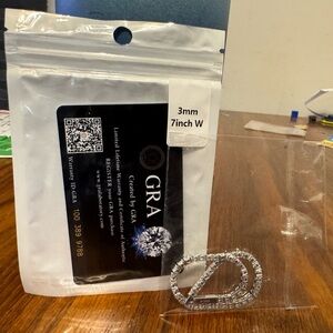 7” Moissanite 3mm S925 Tennis Bracelet